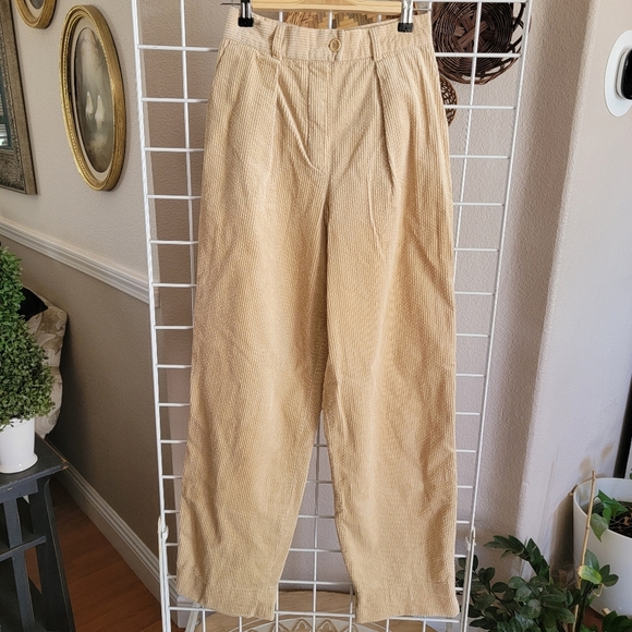 Escada Women's Corduroy Tan Pant Sz 2 - Picture 1 of 7